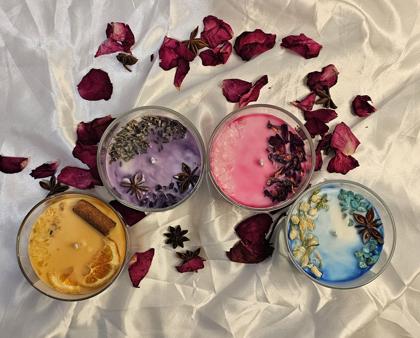 Pack 4 Velas Aromáticas Medianas – Aromaterapia y Relajación – Merakimia