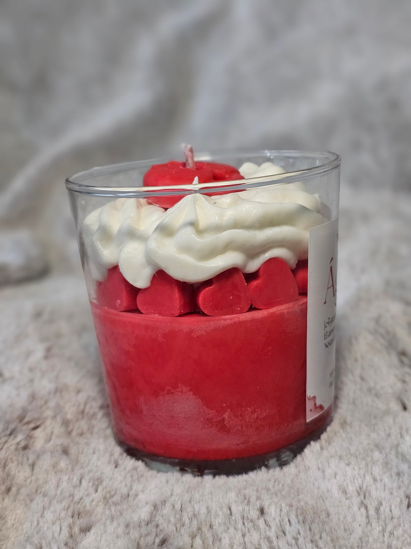 Vela Artesanal Ágape: Rosas y Vainilla - San Valentín