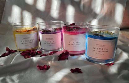 Pack 4 Velas Aromáticas Grandes – Aromaterapia y Relajación – Merakimia