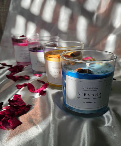 Pack 4 Velas Aromáticas Grandes – Aromaterapia y Relajación – Merakimia