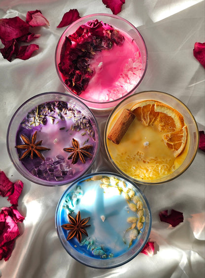 Pack 4 Velas Aromáticas Grandes – Aromaterapia y Relajación – Merakimia