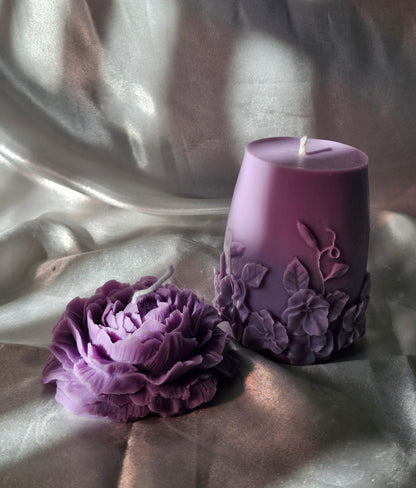 Pack Flores Eternas - Set de 2 Velas Decorativas Florales