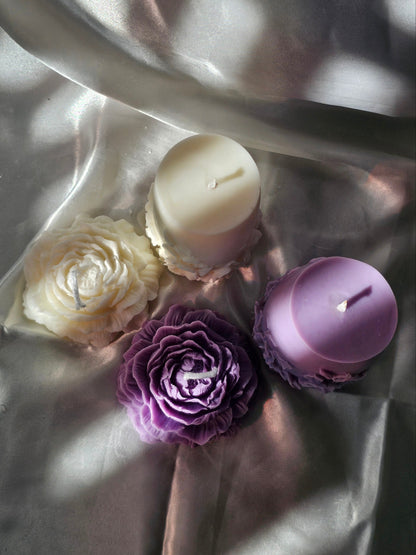 Pack Flores Eternas - Set de 2 Velas Decorativas Florales