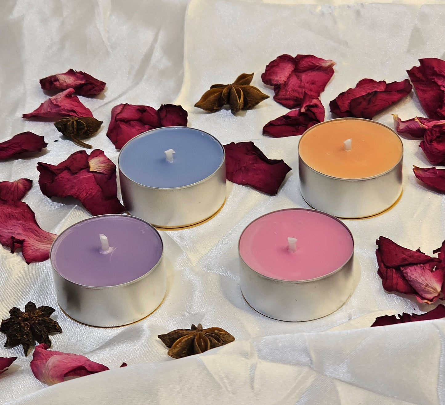 Pack de Velas de Té – Colección de Aromaterapia | Prueba los 4 Aromas y Encuentra tu Favorito