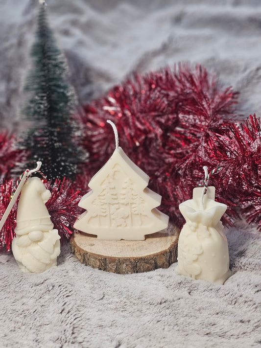 Pack Trío de Velas Decorativas de Navidad - Con aroma